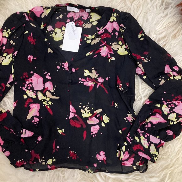 A.L.C. Rivera Silk Floral Blouse - Picture 6 of 12